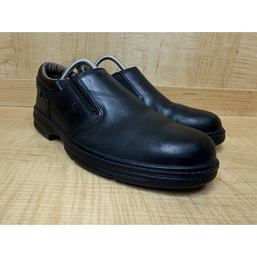 Caterpillar CAT Ergo SRX Steel Toe Shoes Men Size 8 Wide Black Work Leather Low